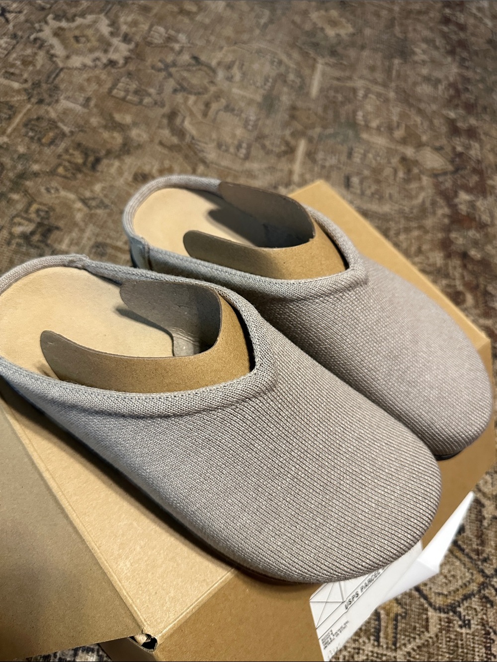 Rothy's Slip-On Mules in Light Taupe - Picture 2 of 5